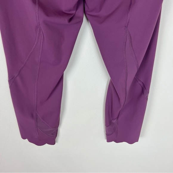 Lululemon Wunder Under Scalloped Mesh Legging Purple Size 10 Excellent B29 - Picture 7 of 10